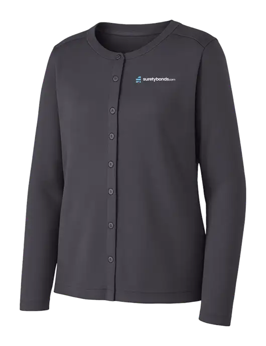 Grey Smoke Womens Concept Stretch Button-Front Cardigan Sweater w/SuretyBonds.com Logo