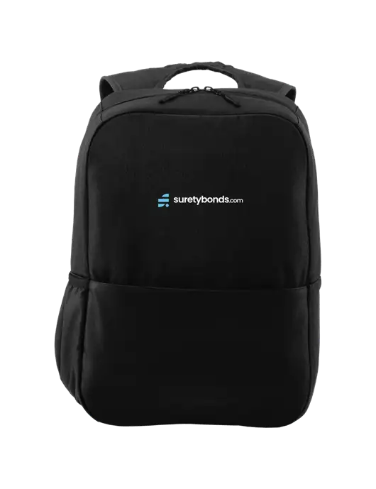 Access Square Laptop Black Backpack w/SuretyBonds.com Logo