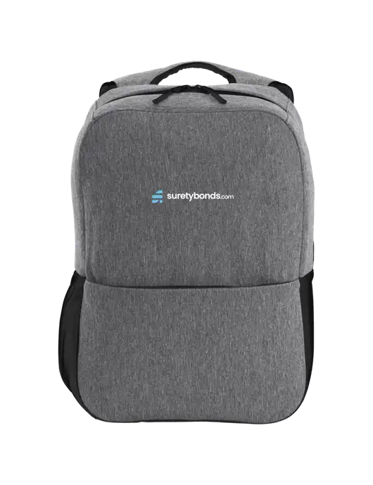 Access Square Laptop Graphite Heather/Black Backpack w/SuretyBonds.com Logo