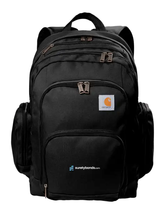 Carhartt Black Foundry Series Pro Backpack w/SuretyBonds.com Logo