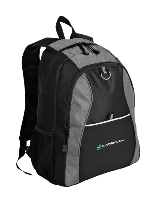 Honeycomb Grey/Black Backpack w/SuretyBonds.com Logo