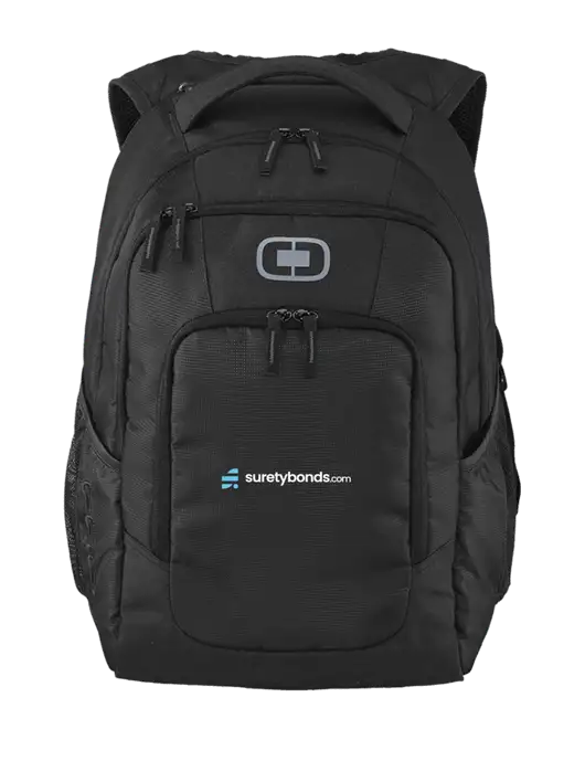 OGIO Black Logan Laptop Backpack
 w/SuretyBonds.com Logo