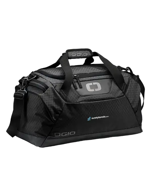OGIO Black Catalyst Duffle
 w/SuretyBonds.com Logo