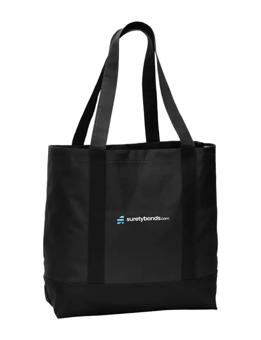 Carryall Black/Black Day Tote w/SuretyBonds.com Logo