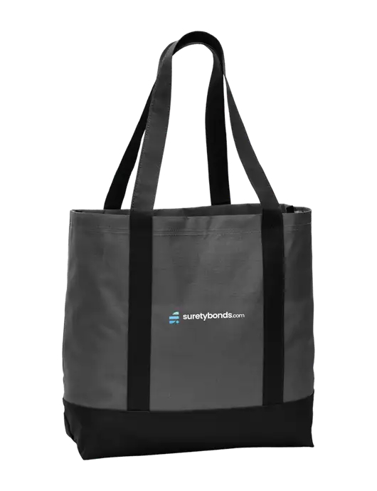 Carryall Charcoal/Black Day Tote Dark w/SuretyBonds.com Logo