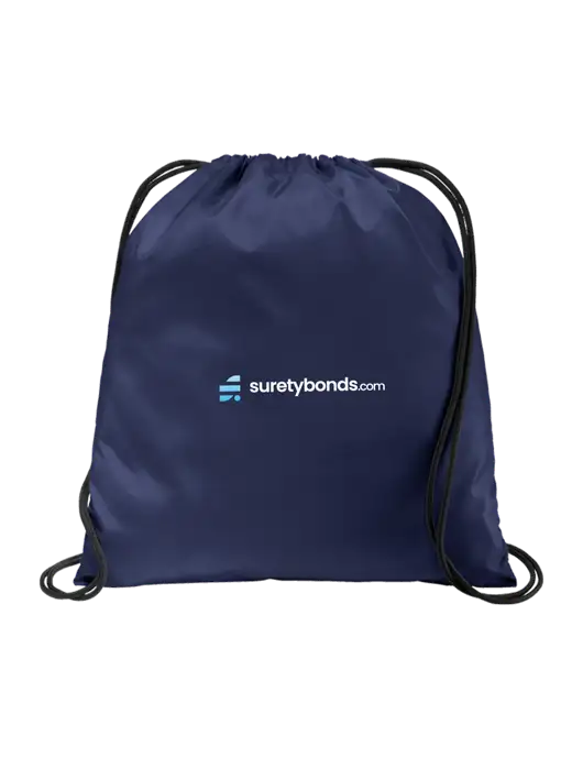 Drawstring  True Navy Cinch Pack w/SuretyBonds.com Logo