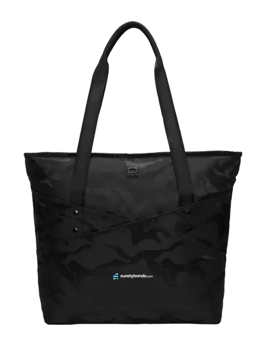 OGIO Black Camo Downtown Tote 
 w/SuretyBonds.com Logo