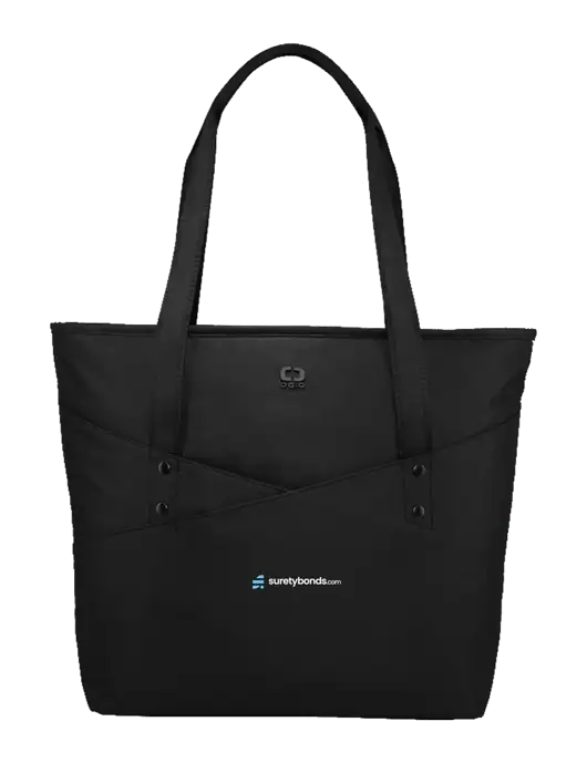 OGIO Black Downtown Tote 
 w/SuretyBonds.com Logo