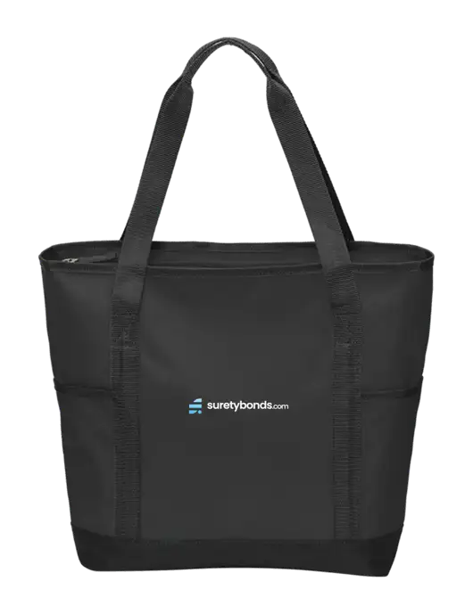 On the Go Black/Black Tote w/SuretyBonds.com Logo