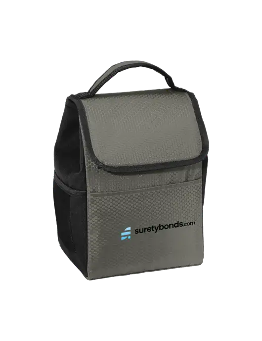 Lunch Bag Grey/Black Cooler w/SuretyBonds.com Logo