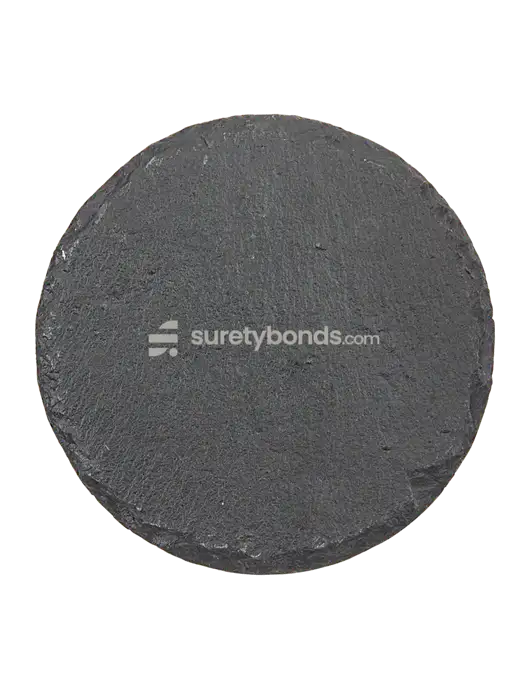 Round Slate Coaster w/SuretyBonds.com Logo