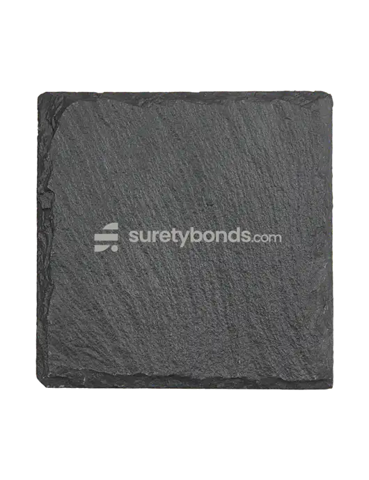 Square Slate Coaster, 4 x 4 w/SuretyBonds.com Logo