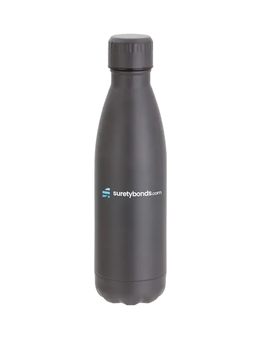 City Go Matte Charcoal 17 oz Insulated Bottle w/SuretyBonds.com Logo