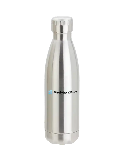 City Go Silver 17 oz Insulated Bottle w/SuretyBonds.com Logo