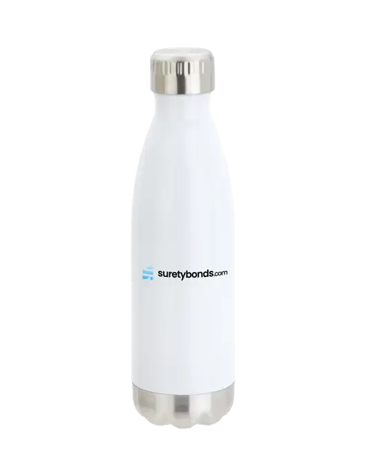 City Go White 17 oz Insulated Bottle w/SuretyBonds.com Logo