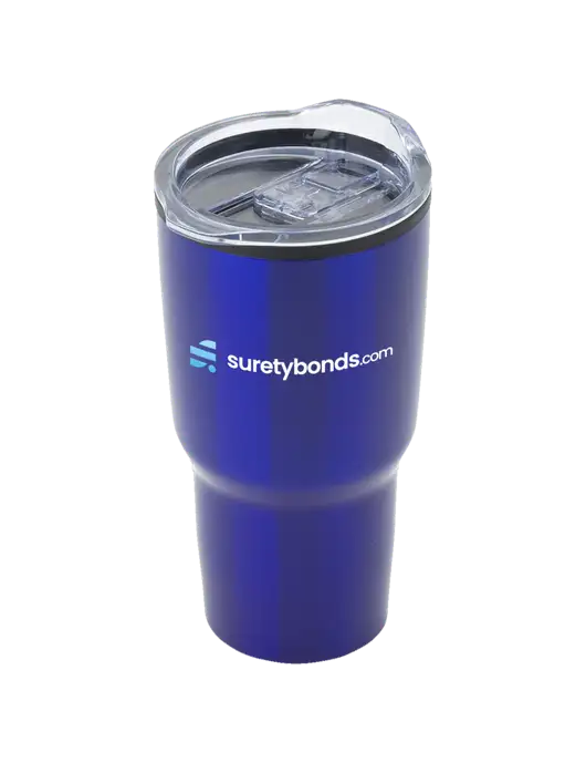 Odyssey Blue 30 oz Travel Tumbler w/SuretyBonds.com Logo