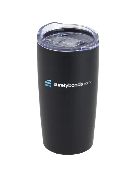 Olympus Black 20 oz Tumbler w/SuretyBonds.com Logo