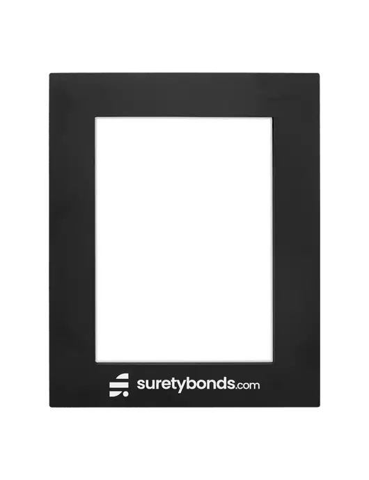 Black Aluminum Photo Frame, 5 x 7 w/SuretyBonds.com Logo