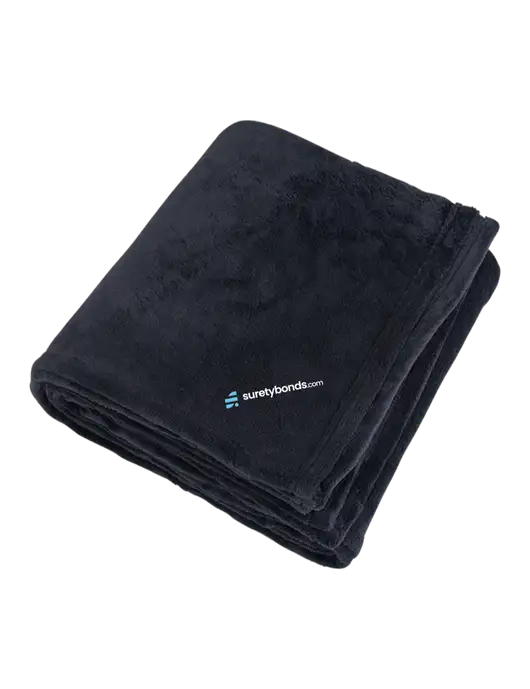 Mountain Lodge Black Blanket w/SuretyBonds.com Logo