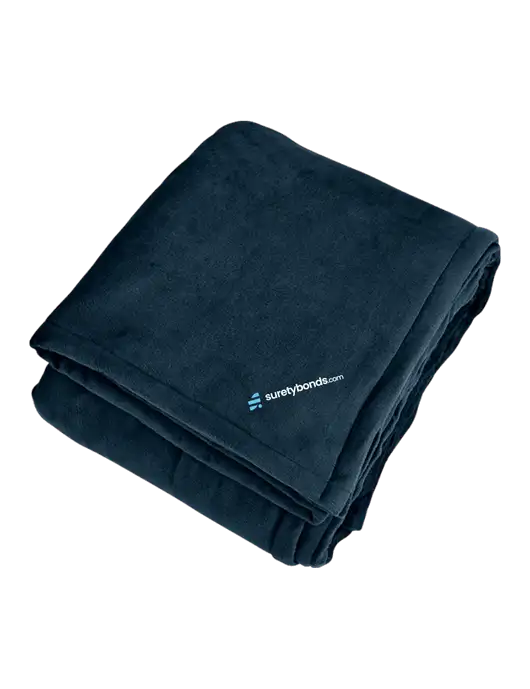 Mountain Lodge Navy Eclipse Blanket w/SuretyBonds.com Logo