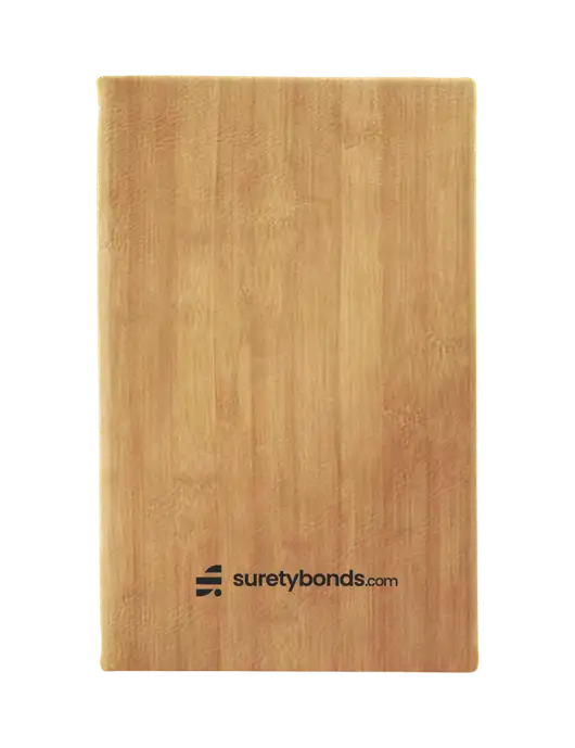 Bamboo Leatherette 5.25 x 8.25 Journal w/SuretyBonds.com Logo