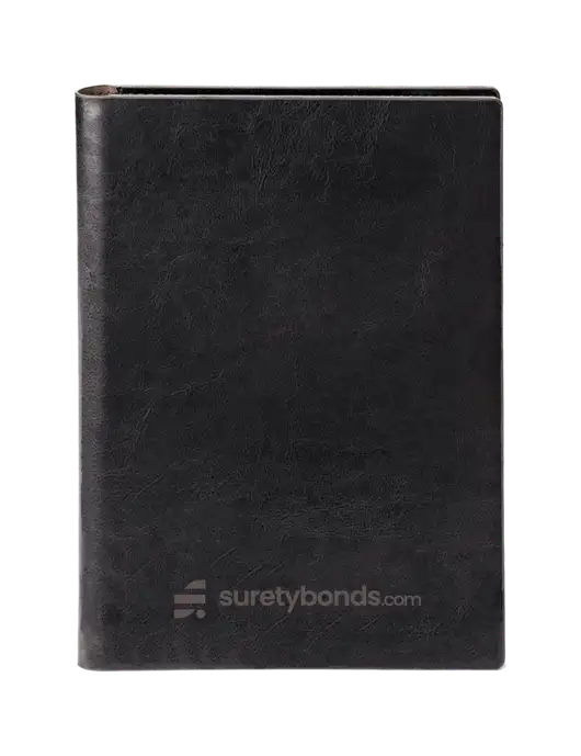 Fabrizio Black 7 x 9.625 Padfolio & Notepad w/SuretyBonds.com Logo
