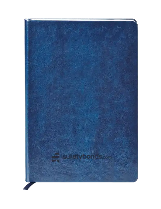Fabrizio Blue Hard Cover 5.75 x 8.3 Journal w/SuretyBonds.com Logo