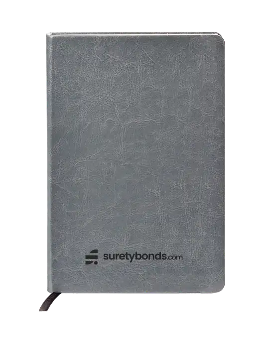 Fabrizio Grey Hard Cover 5.75 x 8.3 Journal w/SuretyBonds.com Logo