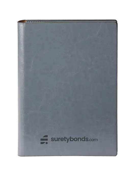 Fabrizio Grey 7 x 9.625 Padfolio & Notepad w/SuretyBonds.com Logo