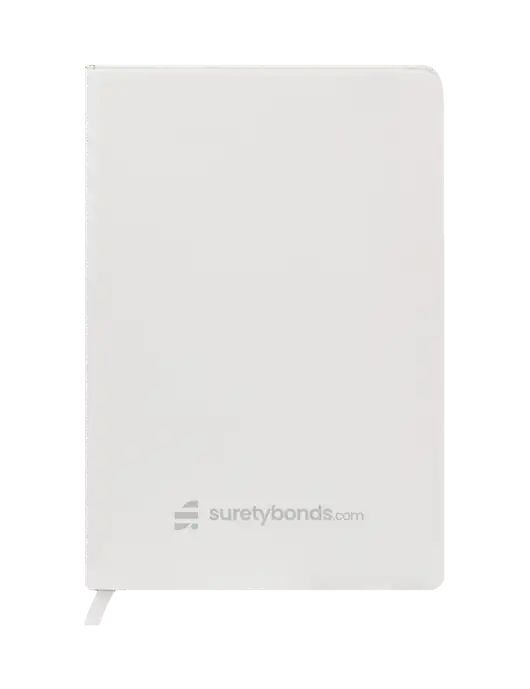 Fabrizio White Hard Cover 5.75 x 8.3  Journal w/SuretyBonds.com Logo
