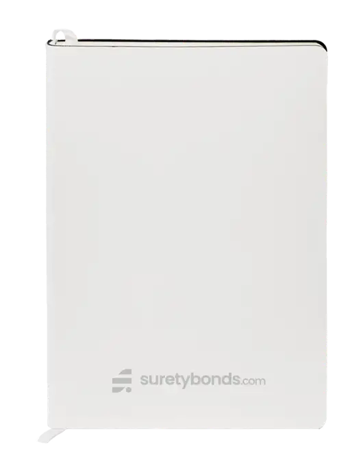 Fabrizio White Soft Cover 5.75 x 8.125 Journal w/SuretyBonds.com Logo