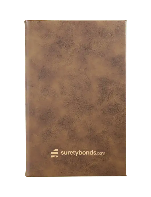 Rustic Leatherette 5.25 x 8.25 Journal w/SuretyBonds.com Logo
