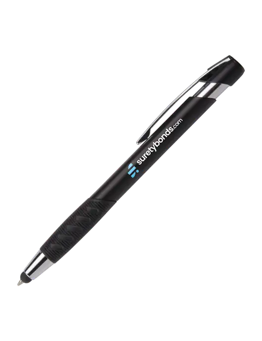 Alize Black Stylus Black Ink Pen w/SuretyBonds.com Logo