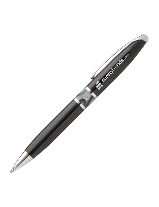 Illusion Black Pen - Black Ink w/SuretyBonds.com Logo