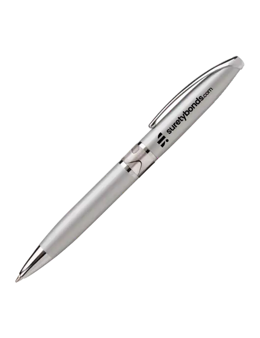 Illusion Silver Pen - Black Ink w/SuretyBonds.com Logo