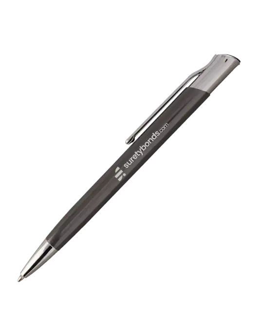 San Malo Gunmetal Pen - Black Ink w/SuretyBonds.com Logo