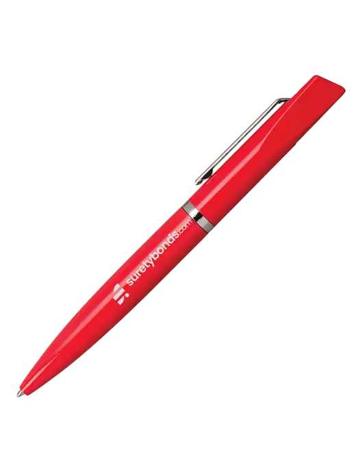 Santos Red Pen - Black Ink w/SuretyBonds.com Logo