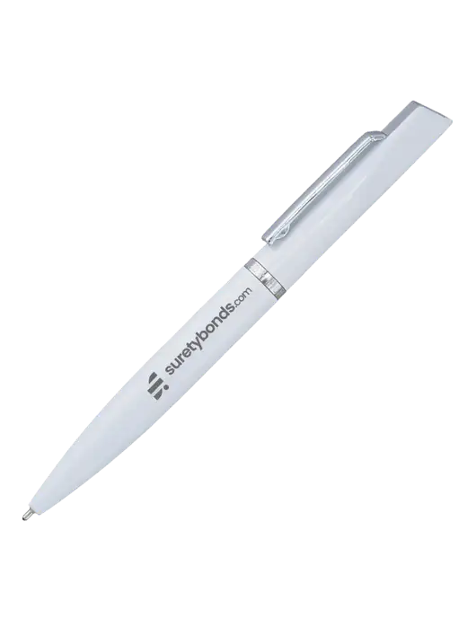 Santos White Pen - Black Ink w/SuretyBonds.com Logo