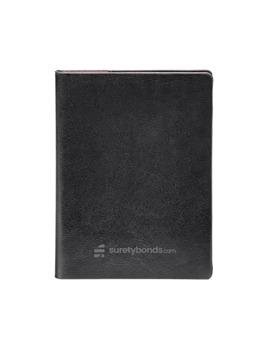 Fabrizio Black Rfid Passport Holder w/SuretyBonds.com Logo