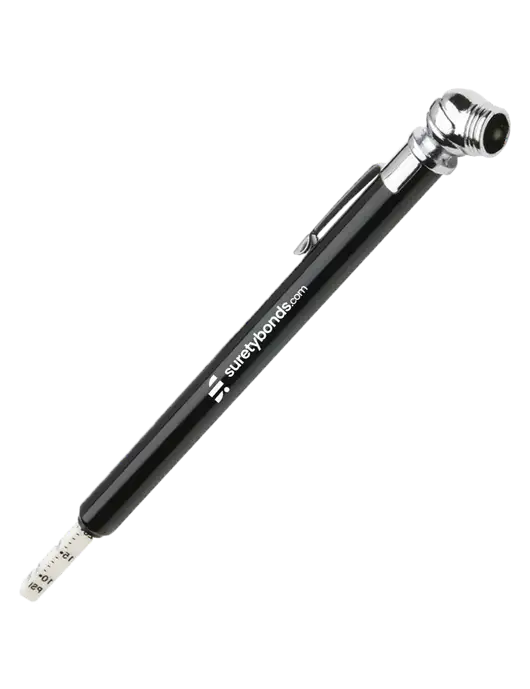 Quick View Black Tire Gauge w/SuretyBonds.com Logo