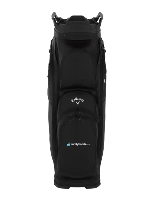 Callaway Org 14 Black Cart Golf Bag  w/SuretyBonds.com Logo
