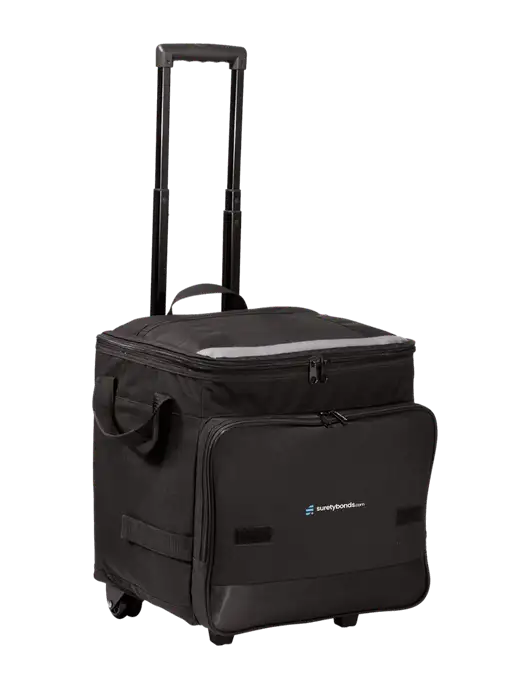Black Rolling Cooler w/SuretyBonds.com Logo