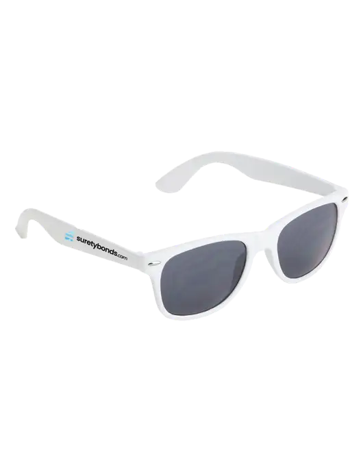 Daytona White Sunglasses w/SuretyBonds.com Logo