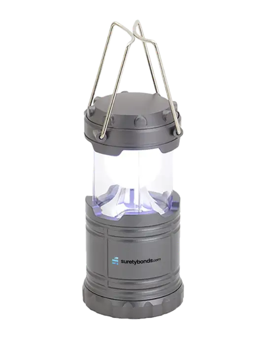 Gunmetal Mini Retro Lantern w/SuretyBonds.com Logo