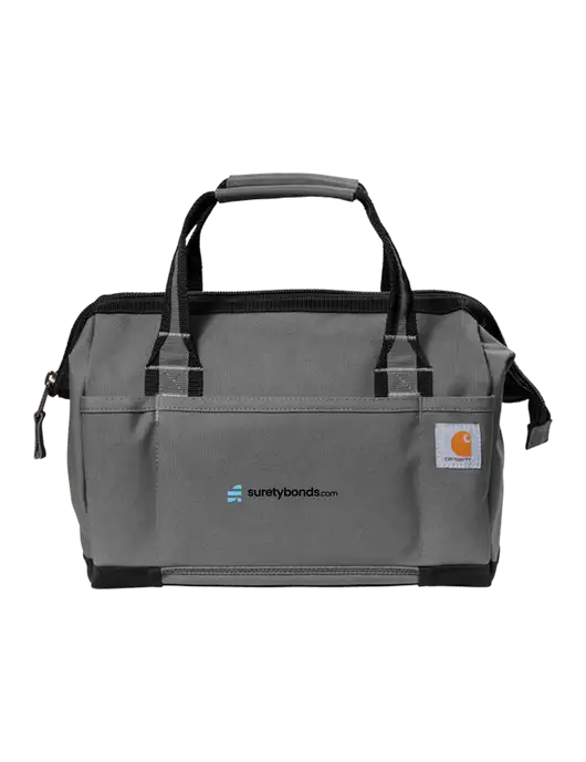 Carhartt Foundry Series 14” Grey Tool Bag w/SuretyBonds.com Logo