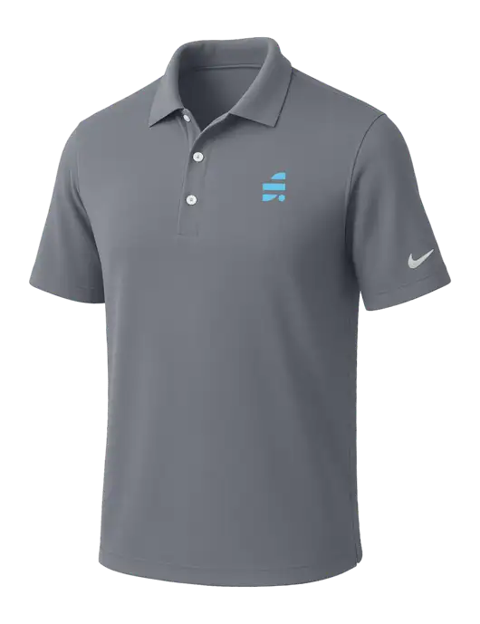 NIKE Medium Grey Dri-Fit Micro Pique Polo w/SuretyBonds.com Icon Logo