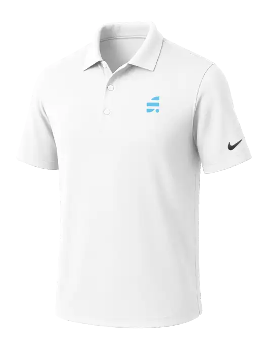 NIKE White Dri-Fit Micro Pique Polo w/SuretyBonds.com Icon Logo