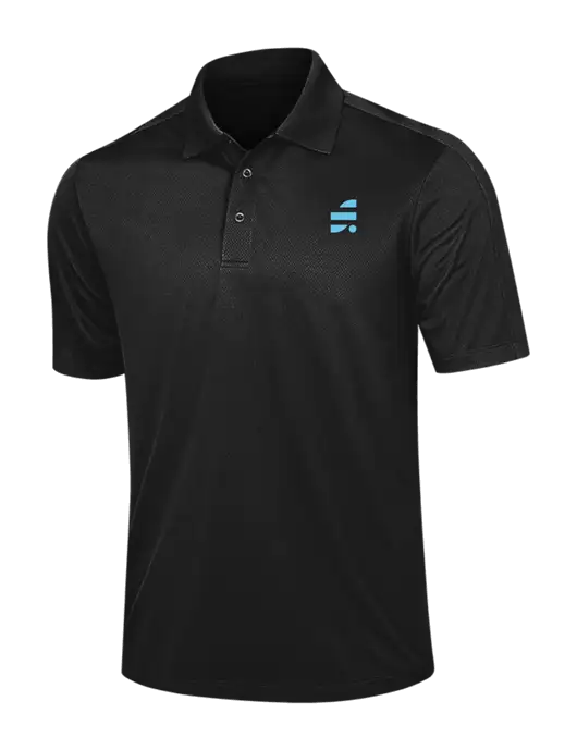 Black Diamond Textured Jacquard Polo w/SuretyBonds.com Icon Logo