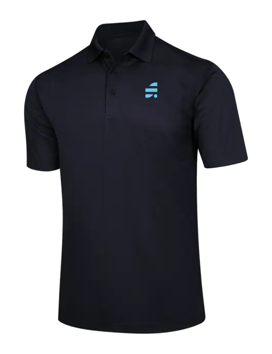 Black Micropique Sport-Wick Polo w/SuretyBonds.com Icon Logo