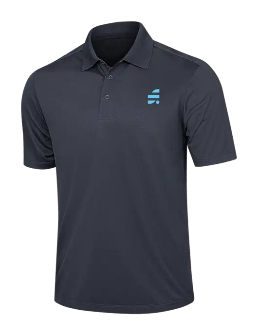 Dark Grey Diamond Textured Jacquard Polo w/SuretyBonds.com Icon Logo